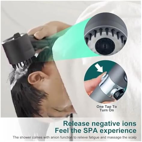 NATTCO 3 Mode Handheld Massage Showerhead with Filter