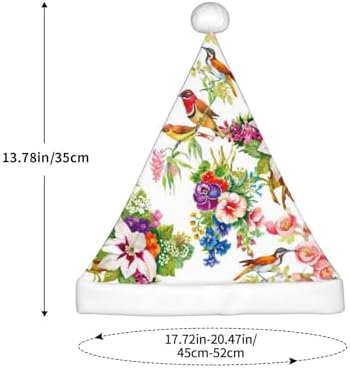 Wild Exotic Birds And Flowers Santa Hat for Kids