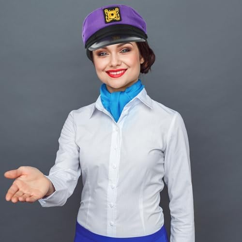 LUOZZY Purple Sailor Hat Adjustable Captains Costume Hat