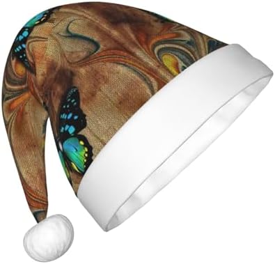 Vintage Green Santa Hat for Kids Christmas Party Wear