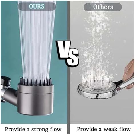 NATTCO High Pressure Handheld Shower Head with 3 Spray Modes and Massager