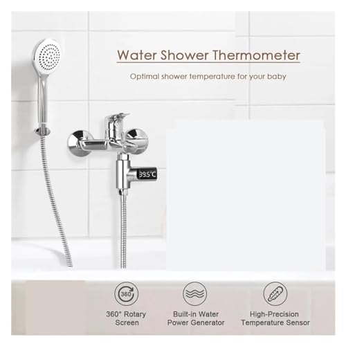 NATTCO Shower Head with Thermometer for Accurate Water Temperature