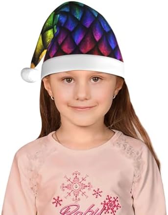 Dragon Scales Santa Hat for Kids Baby Christmas Hat