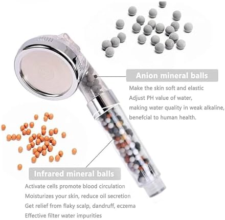 NATTCO Handheld Showerhead with Three-speed Adjustable Nozzle and Negative Filter