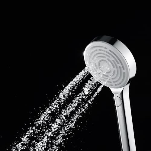 3-Function Detachable Handheld Shower Head with High Pressure Black