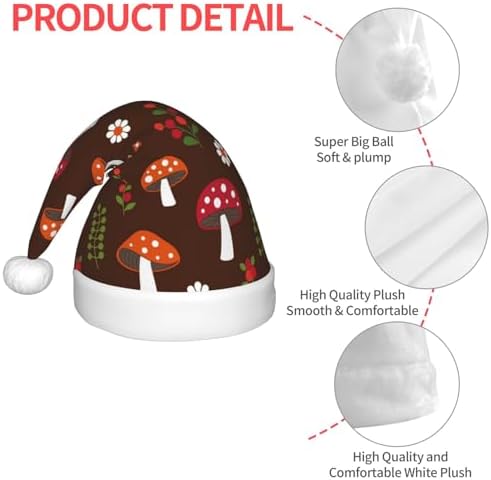 Woodland Mushroom Santa Hat for Kids Christmas Party