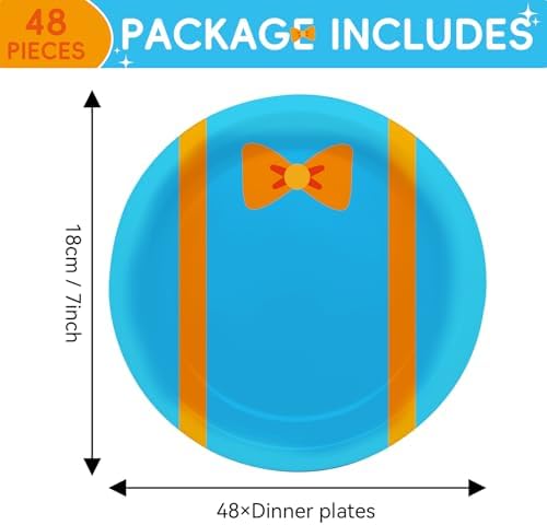 48PCS English Teacher Themed Paper Plates
