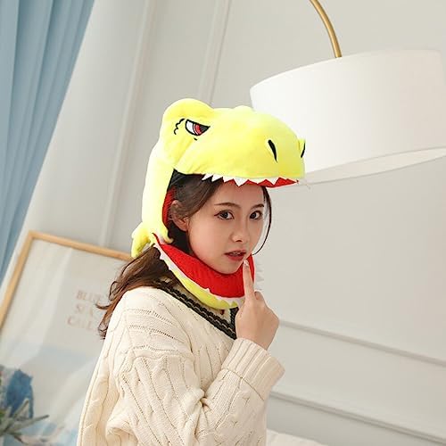 Adorable Plush Dinosaur Party Hat for Kids and Adults