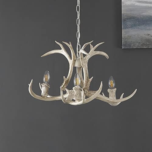 SAFAVIEH Cenwyn Rustic Farmhouse Antler Chandelier