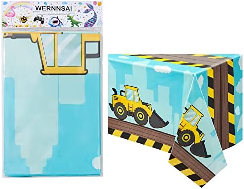 WERNNSAI Construction Tablecloth 54 x 108