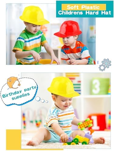 48 Pcs Kids Construction Party Hats for Halloween Cosplay