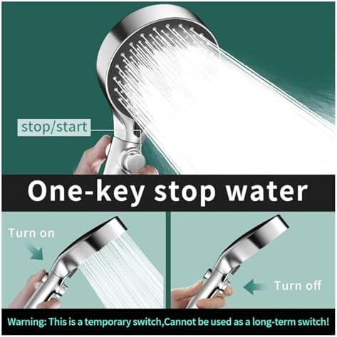 NATTCO Universal Handheld Shower Head with 6 Models