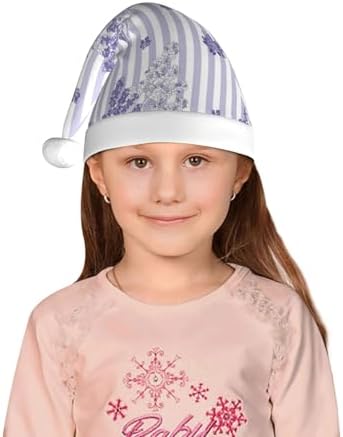Bouquet and Lavender Flowers Santa Hat for Kids Baby Christmas Headwear