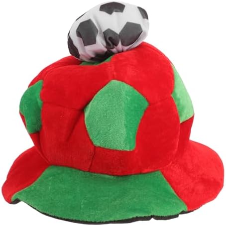 LUOZZY Soccer Party Hats Plush Football Match Prop Hat For Festivals Events