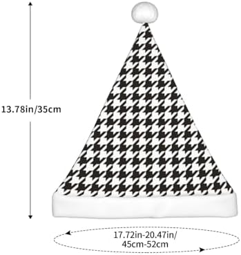 Houndstooth Santa Hat for Kids Baby Christmas Headwear