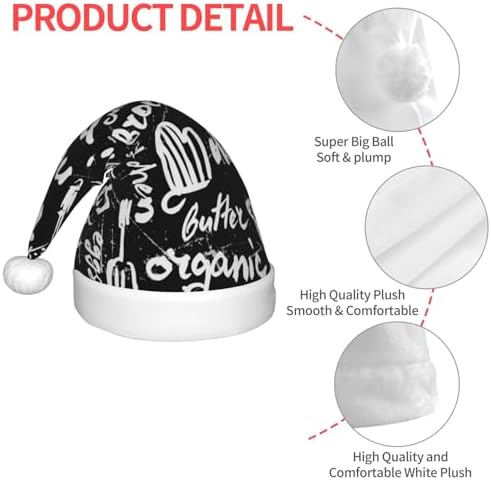 Pasta Bacon Santa Hat for Kids Christmas Party Headwear