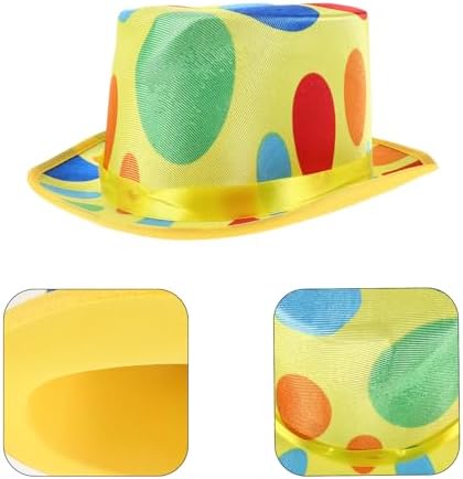 LUOZZY Colorful Clown Hat for Halloween Cosplay Party