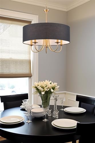 Kira Home Quinn 22 Inch Traditional 5 Light Chandelier