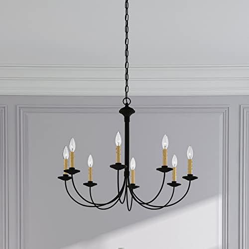 Livex Heritage 8-Light Chandelier Black