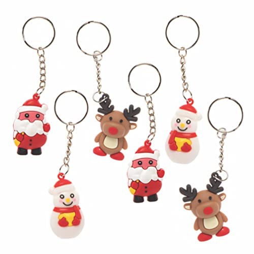 Baker Ross FC236 Christmas Character Keyrings Pack of 6
