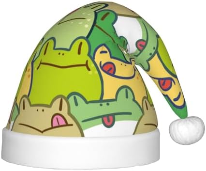 Cartoon Frog Santa Hat for Kids Christmas Party