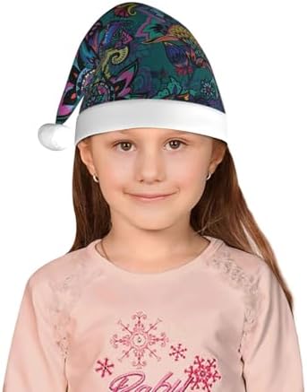 Oriental Paisley Santa Hat for Kids Christmas Party