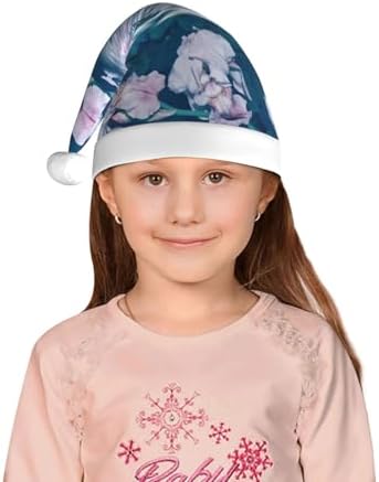 Bright Colorful Iris Flowers Santa Hat for Kids