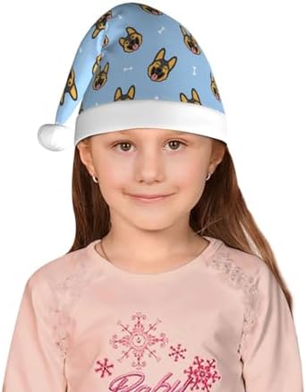 German Shepherd Santa Hat for Kids Baby Christmas Headwear