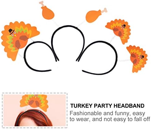 PRETYZOOM Funny Turkey Headband Set