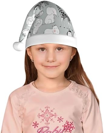 African Animals Santa Hat for Kids Christmas Party