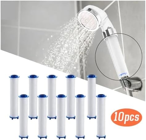 NATTCO 10Pcs Shower Head Replacement Filter Cartridge for Handheld Showerheads