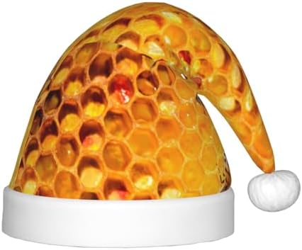 Kids Christmas Santa Hat with Honeycomb Design