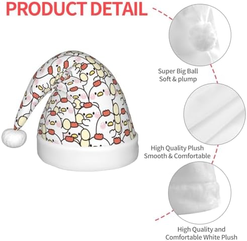 Cute Hen with Egg Santa Hat for Kids Christmas Party Headwear