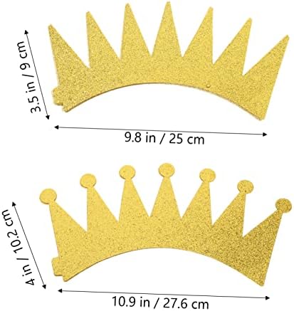VICASKY 12pcs Glitter Birthday Crowns for Kids Party Decorations and Photo Props