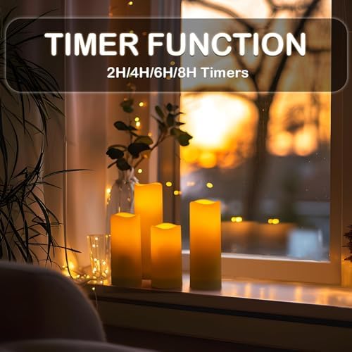 Metaku Flameless LED Candles Set of 12 Ivory with Remote and Timer