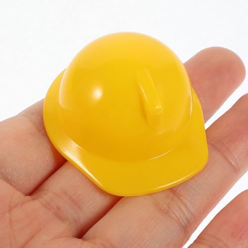 LUOZZY 40Pcs Miniature Construction Hats Yellow