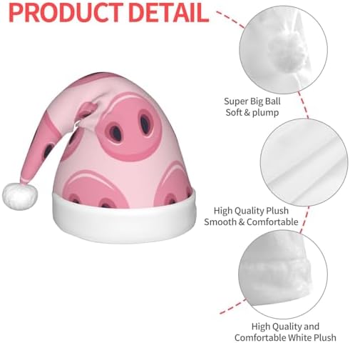 Pig Nose Santa Hat for Kids Christmas Party