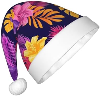 Purple Flower Santa Hat for Kids Christmas Party Hat