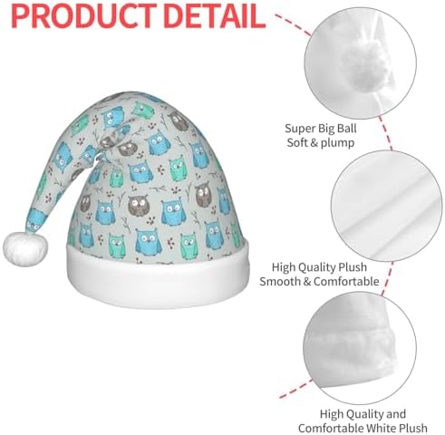 Owl Santa Hat for Kids Baby Christmas Headwear