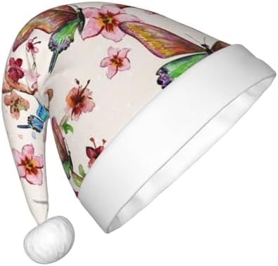 Watercolor Floral Santa Hat for Kids Christmas Party Decorations