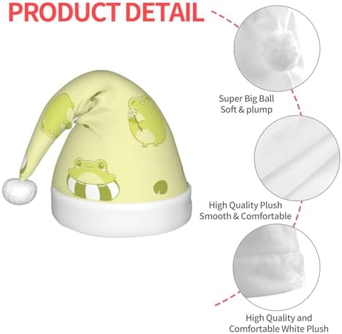 Cute Frog3 Santa Hat for Kids Baby Christmas Headwear