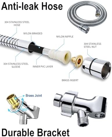 Diiwet Handheld Showerhead with 7 Settings and Power Wash