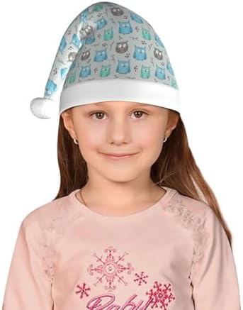 Owl Santa Hat for Kids Baby Christmas Headwear