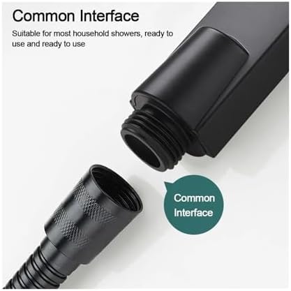 NATTCO High Pressure Square Handheld Shower Head Black