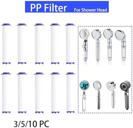 NATTCO Handheld Shower Head Filter Replacement with 51020Pcs PP Cotton Cartridge