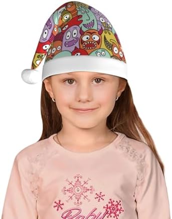 Funny Monster Santa Hat for Kids Christmas Party Headwear