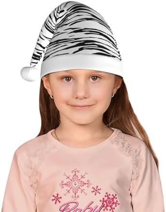 Wavy Lines Stripes Santa Hat for Kids Baby Christmas Hat