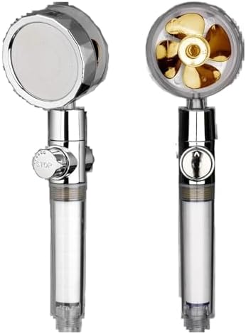 NATTCO Propeller Shower Head With Stop Button And Cotton Filter