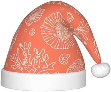 Marine Theme Coral Design Santa Hat for Kids
