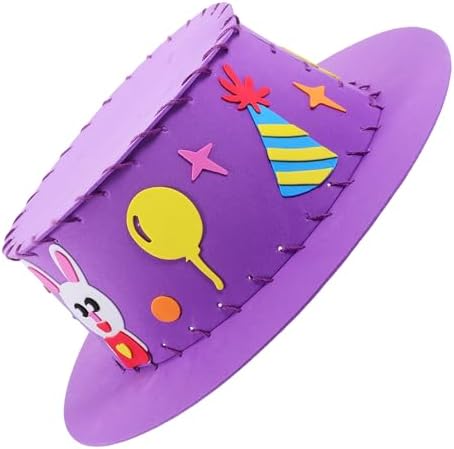 LUOZZY 4 Pack DIY EVA Hat Kits for Kids